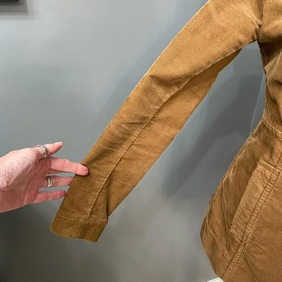 CABI Journey Tailored 3 Button Corduroy Jacket Caramel Brown Lagenlook Cabin XS - Picture 9 of 17